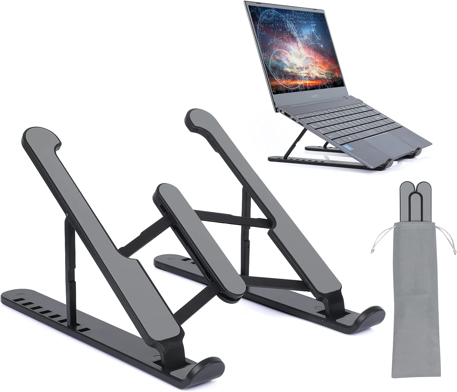 13_1726834929.jpg Plastic Foldable & Portable Laptop Stand | Lightweight Adjustable Laptop Holder | High-Quality ABS - Image 6
