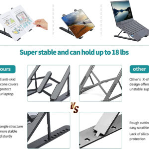 Products Plastic Foldable & Portable Laptop Stand | Lightweight Adjustable Laptop Holder | High-Quality ABS