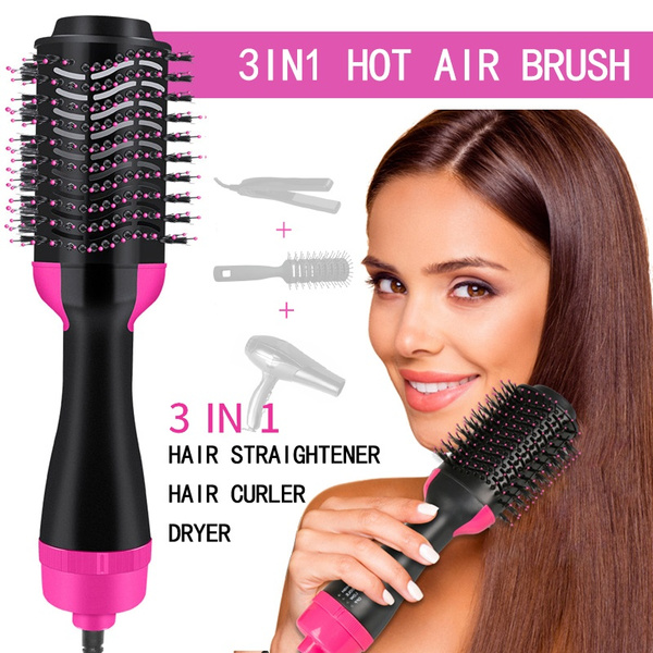 3-in-1-one-step-hot-air-brush-dryer-styler-2-3_1728995372.jpg One Step Hot Air Brush | 3-in-1 Dryer, Straightener & Volumizer for Effortless Styling - Image 4