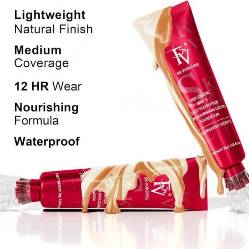 4_1738659311.jpg FV Liquid Foundation | Full Coverage, Matte Finish, Long-Lasting Makeup | 30g - Image 5