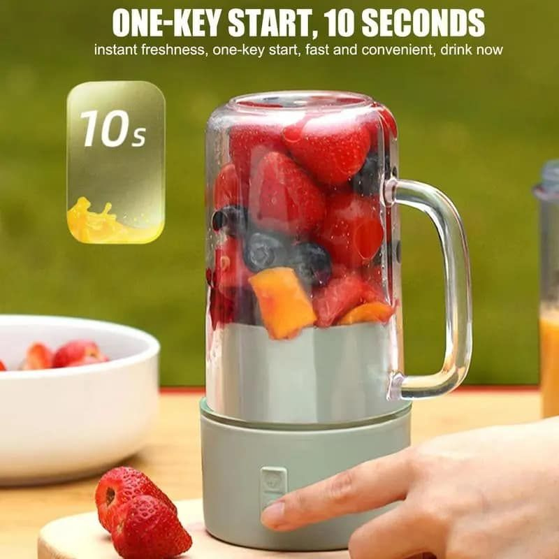 Crusher Juicer 2-in-1 Mini Portable Blender | USB Rechargeable | 6-Blade High-Speed Juicer | Random Color - Image 2