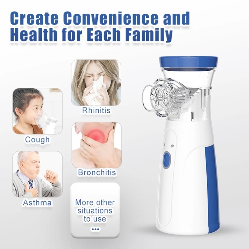 Portable Rechargeable Nebulizer Machine Asthma Inhaler 0.5L for Kids and Adults - Image 2