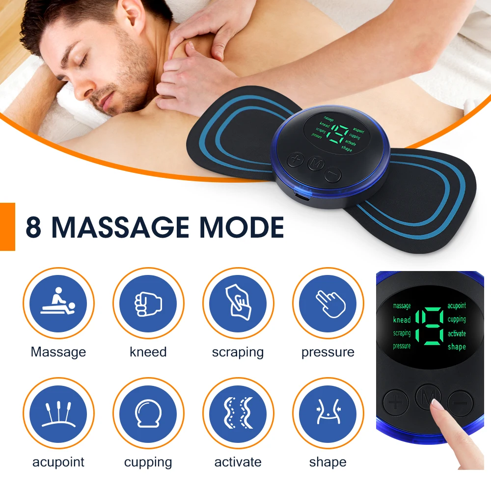 EMS Butterfly Portable Neck Massager | Mini Full-Body Muscle Relaxer - Image 2