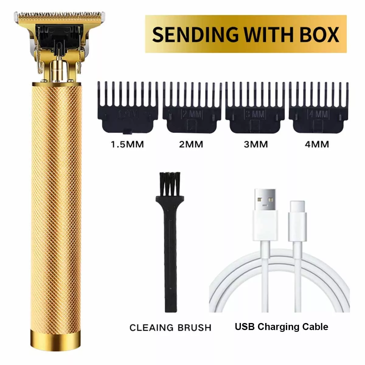 Professional T9 Hair & Beard Trimmer | Semi-Metal Body | Rechargeable Cordless Precision Clipper - Image 7